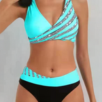 Mackenzie - Warm Tone Patterned Bikini — view 1