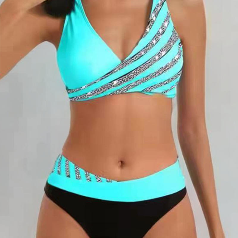 Mackenzie - Warm Tone Patterned Bikini — view 1