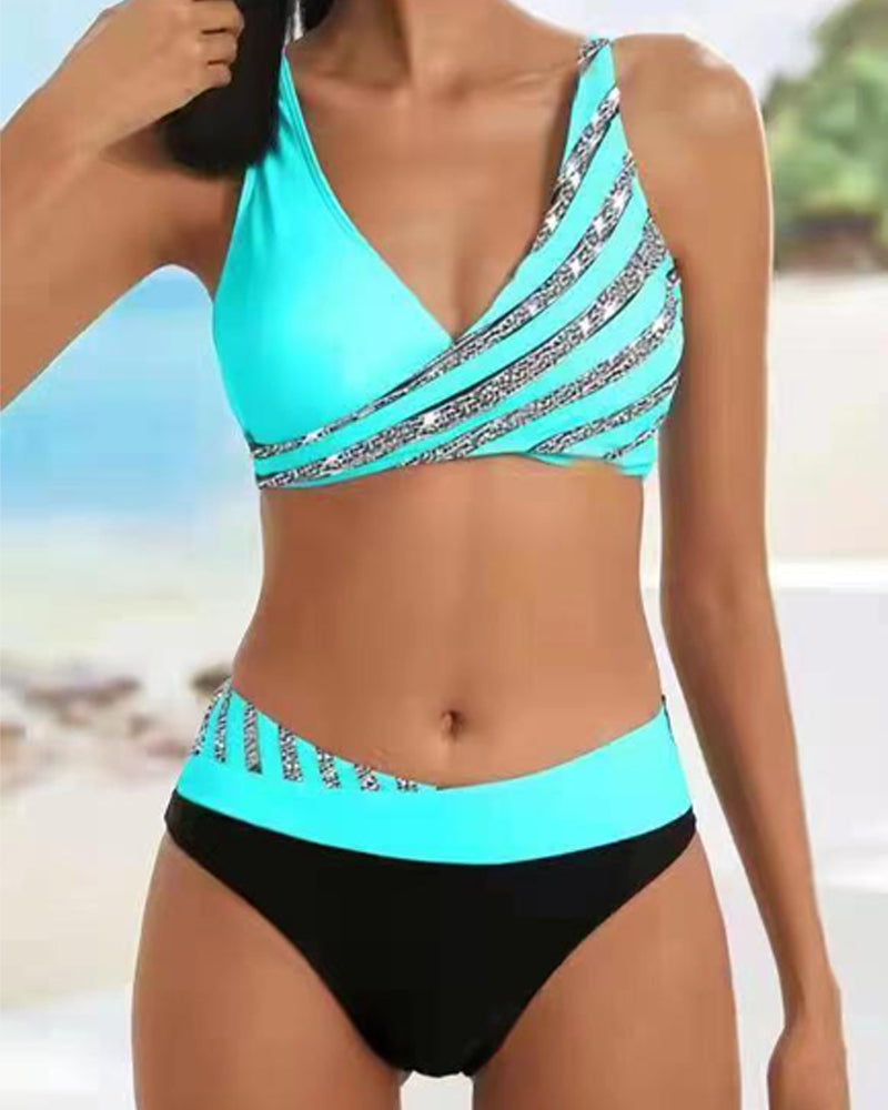 Mackenzie - Warm Tone Patterned Bikini — view 2