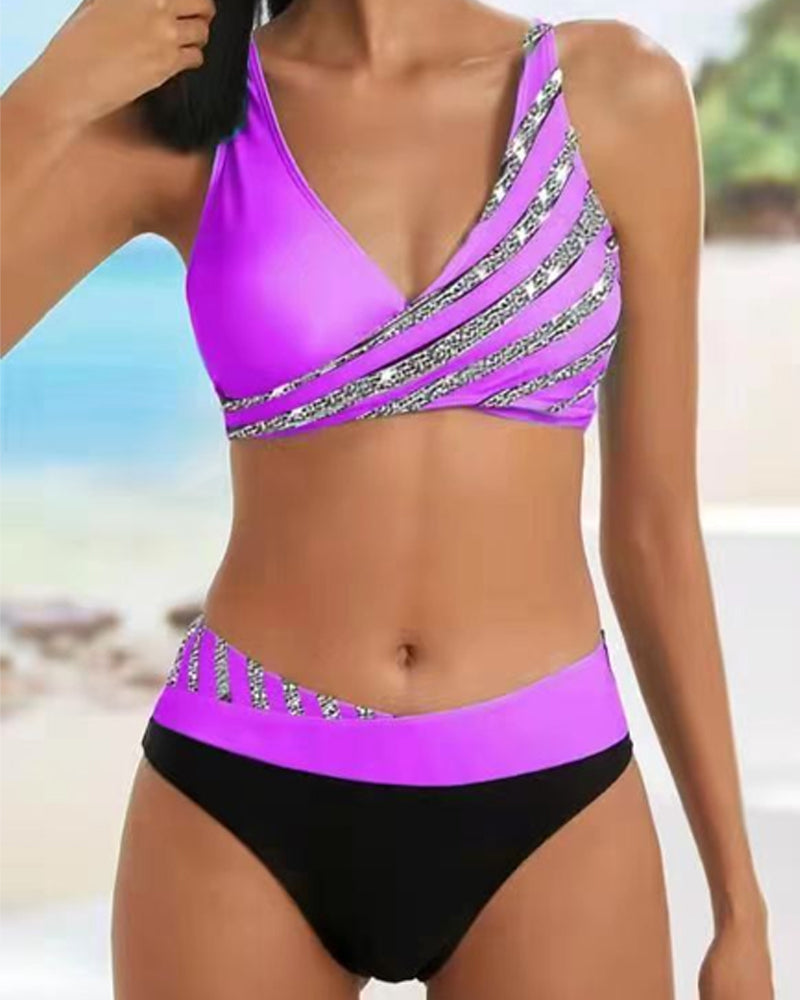 Mackenzie - Warm Tone Patterned Bikini — view 3