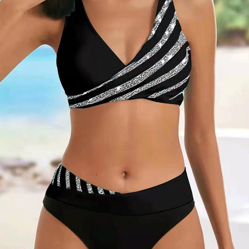Mackenzie - Warm Tone Patterned Bikini — view 4