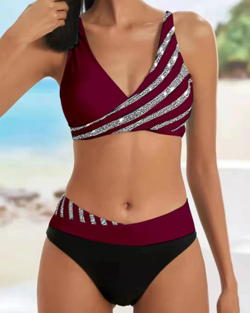 Mackenzie - Warm Tone Patterned Bikini — view 5
