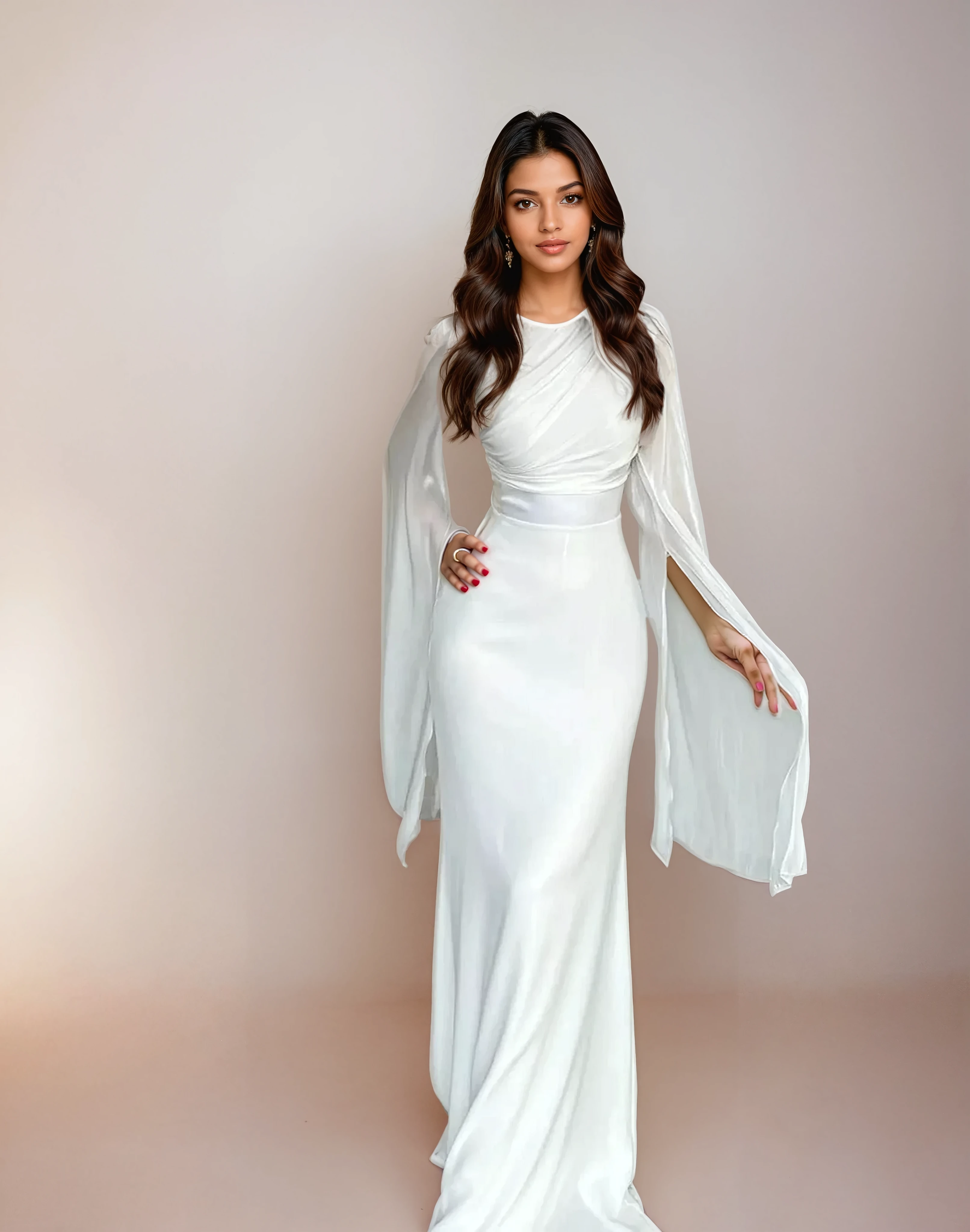 Macy - Long satin dress — view 3