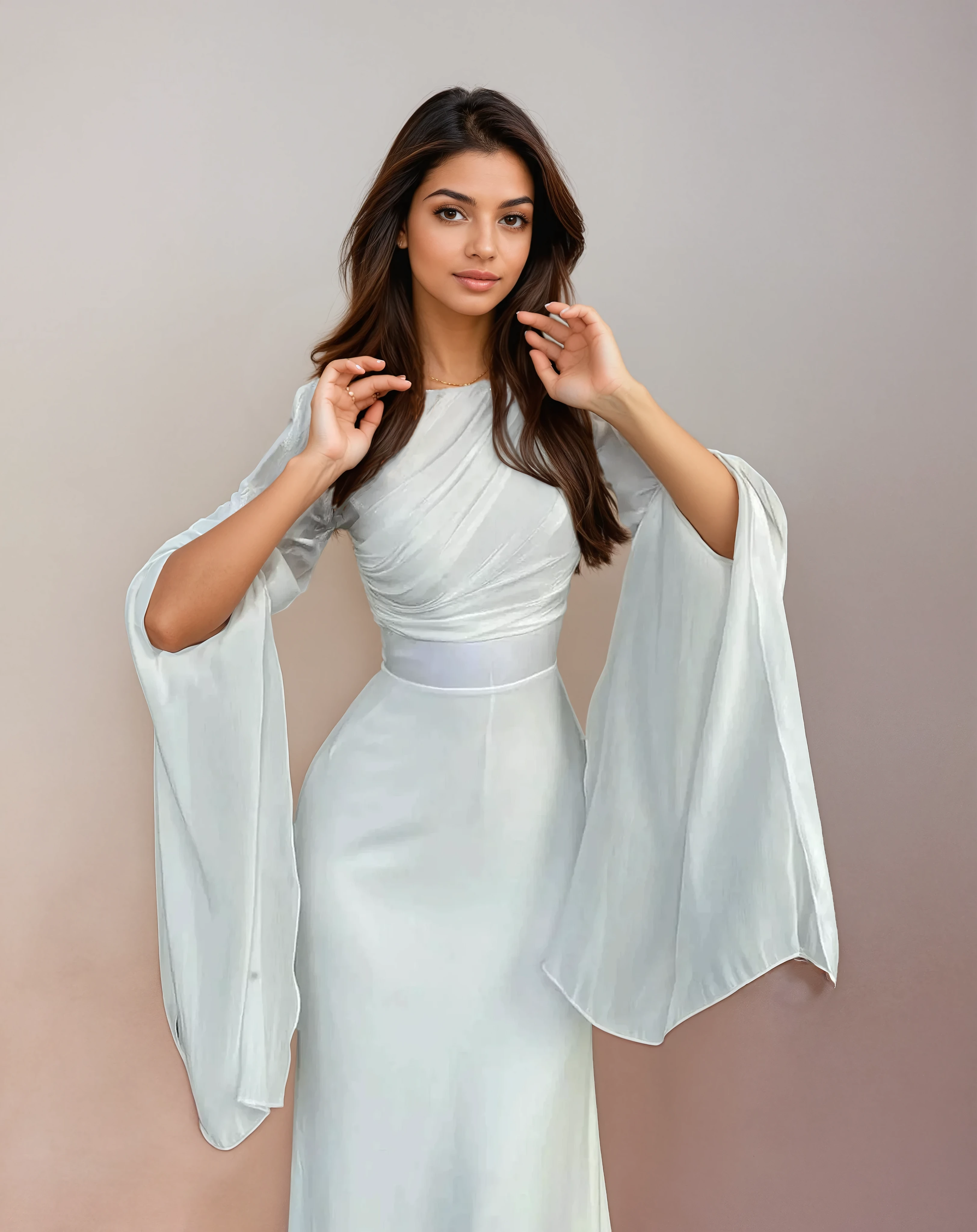 Macy - Long satin dress — view 4
