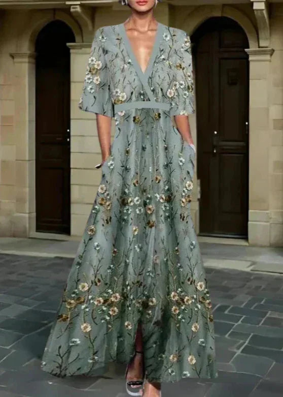 Madelyn - elegant floral maxi dress — view 3