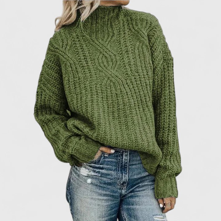 Madelyn - knit sweater with a sophisticated twisted pattern — view 1