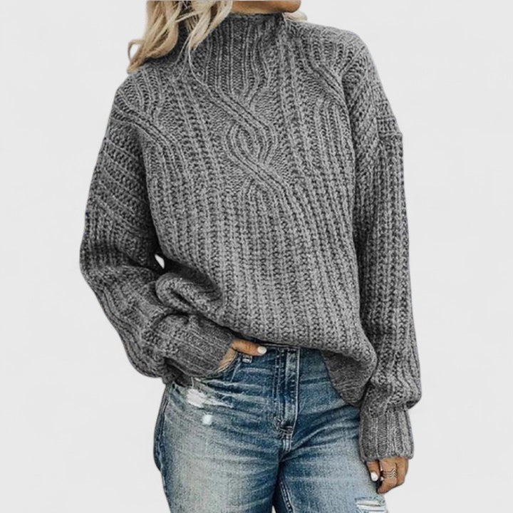 Madelyn - knit sweater with a sophisticated twisted pattern — view 4