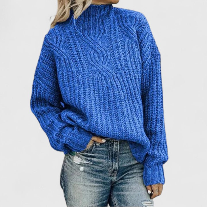 Madelyn - knit sweater with a sophisticated twisted pattern — view 5