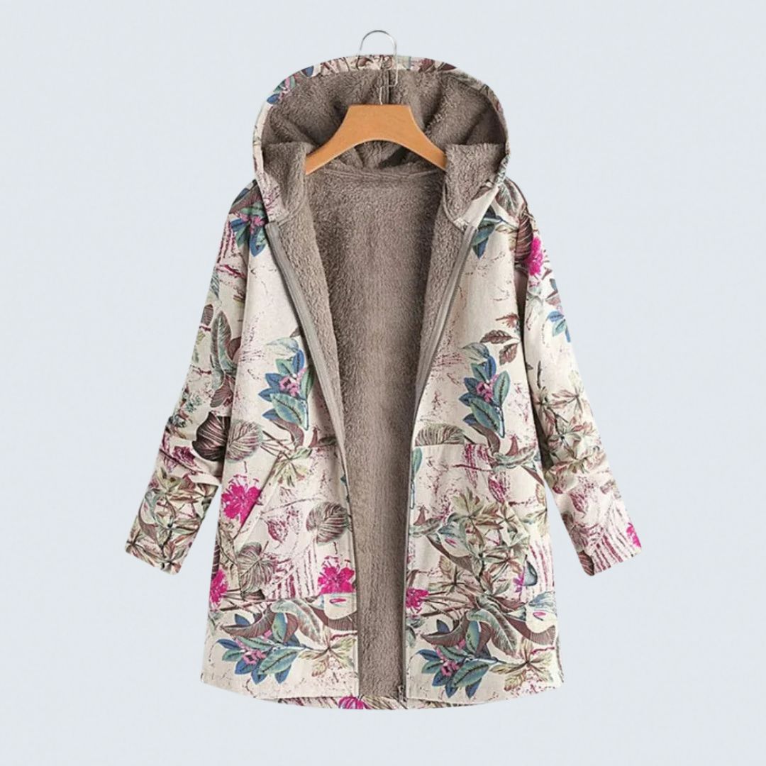 Madelyn - Floral Wool Coat — view 2