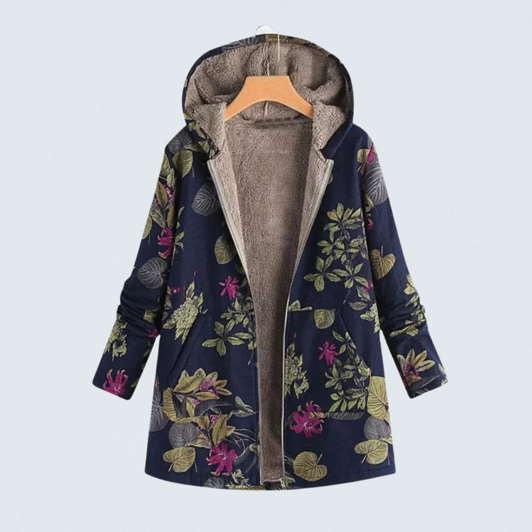 Madelyn - Floral Wool Coat — view 3
