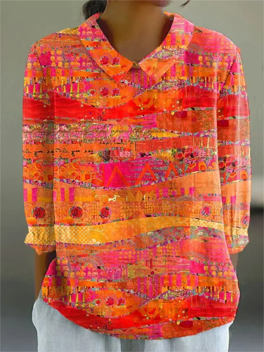 Maeve Vibrant Mosaic Blouse — view 2