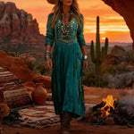 Margaret - casual long sleeve dress with retro inspiration — view 2
