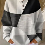 Margaret – Colourblock Textured Knit Sweater — view 1