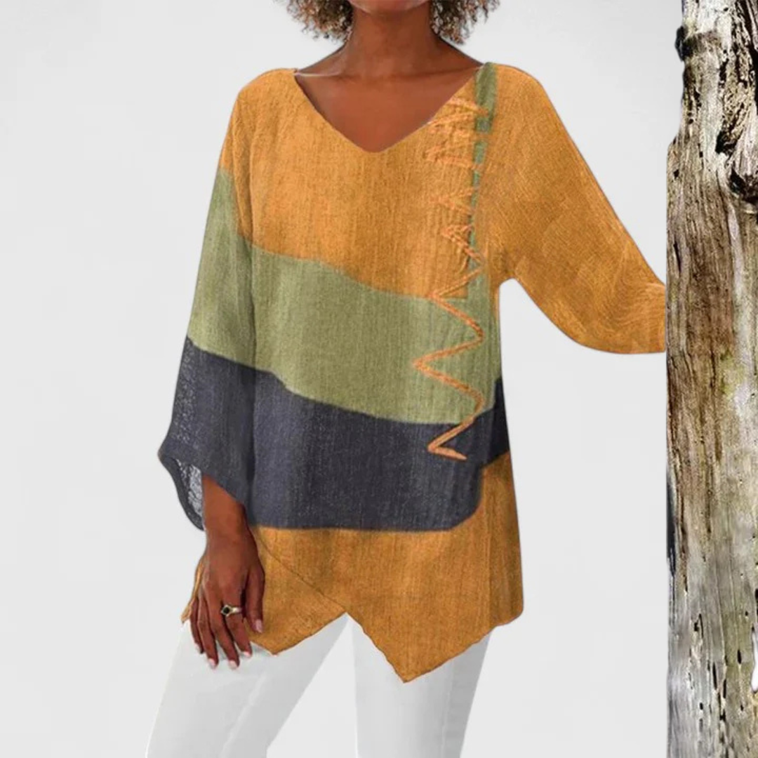 Maria - sophisticated V-neck tunic — view 2