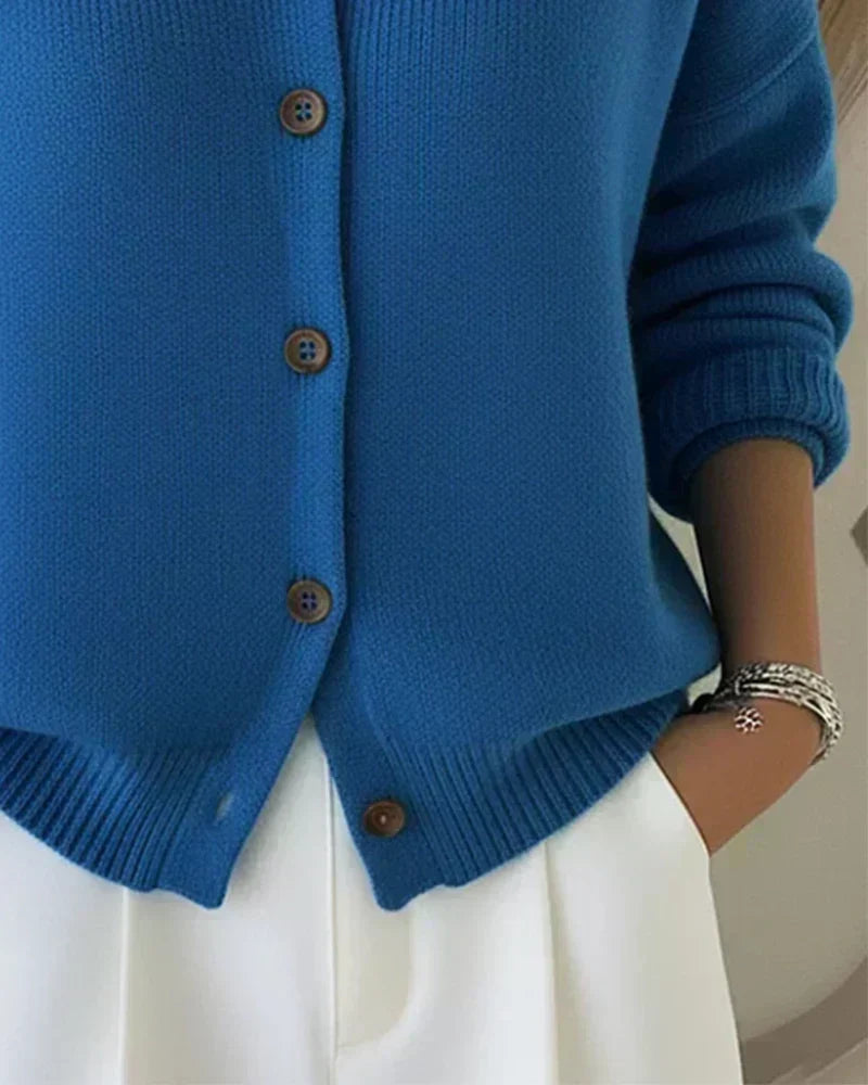 Marilyn - Collar Button Front Cardigan — view 2