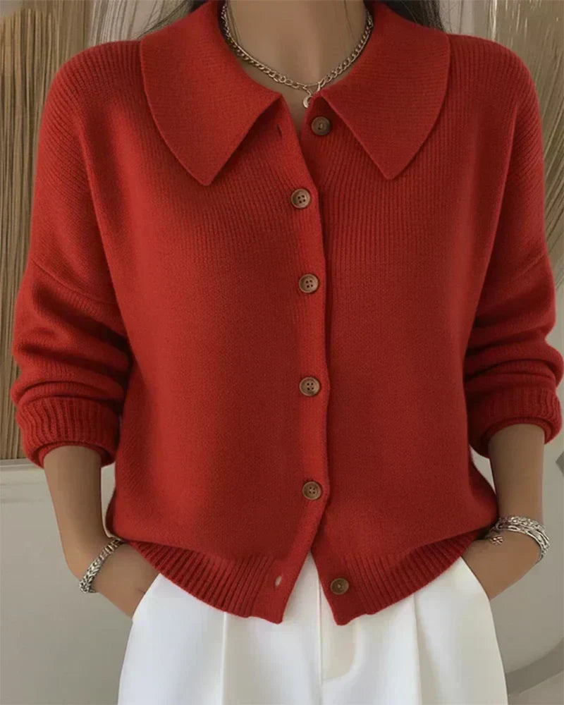 Marilyn - Collar Button Front Cardigan — view 3