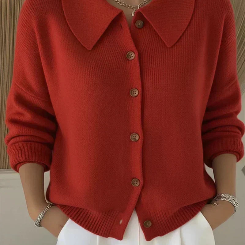 Marilyn - Collar Button Front Cardigan — view 3