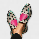 Marissa - Beige Heart Loafers — view 1