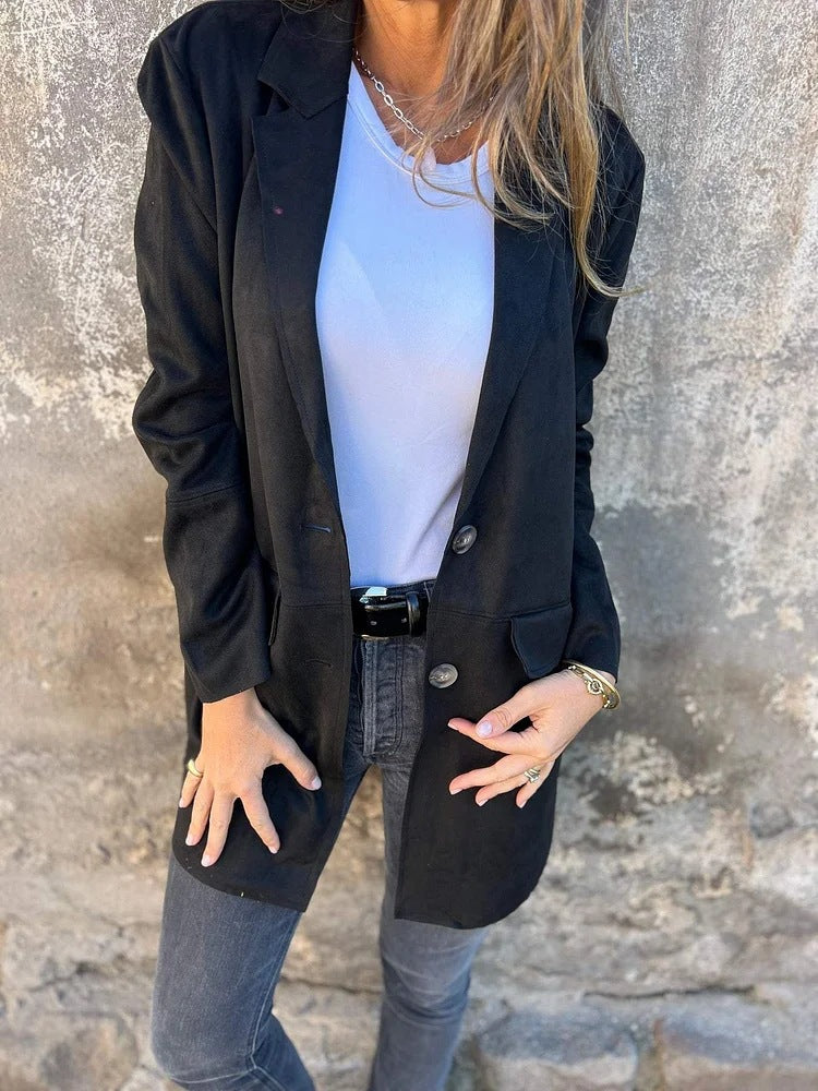 Marley - long suede look coat — view 3