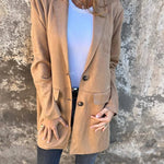Marley - long suede look coat — view 4