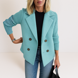 Marta - elegant jacket with knitted sleeves — view 6