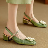 Mathilde - elegant women's shoes with floral decoration — view 9
