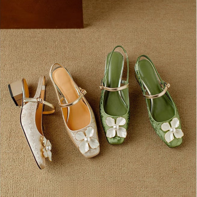 Mathilde - elegant women's shoes with floral decoration — view 10