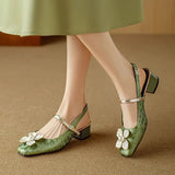 Mathilde - elegant women's shoes with floral decoration — view 12