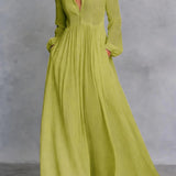 Maya - maxi dress with an easy fit and button front — view 1