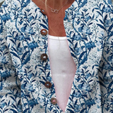Maya - Retro Floral Button Front Cardigan — view 2