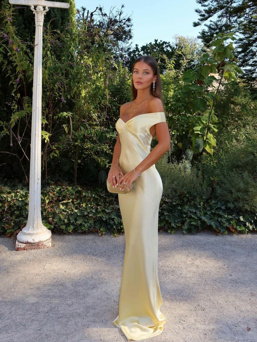 Megan - Satin Maxi Dress — view 2