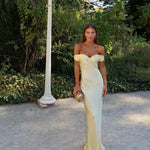 Megan - Satin Maxi Dress — view 3