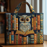 Melody - quilted bag, owl and antique books — view 1