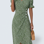 Meredith - Floral V Neck Dress — view 1