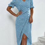 Meredith - Floral V Neck Dress — view 6