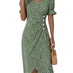 Meredith - Floral V Neck Dress — view 7