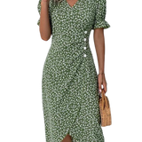 Meredith - Floral V Neck Dress — view 7