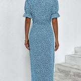 Meredith - Floral V Neck Dress — view 8