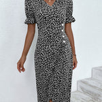 Meredith - Floral V Neck Dress — view 14