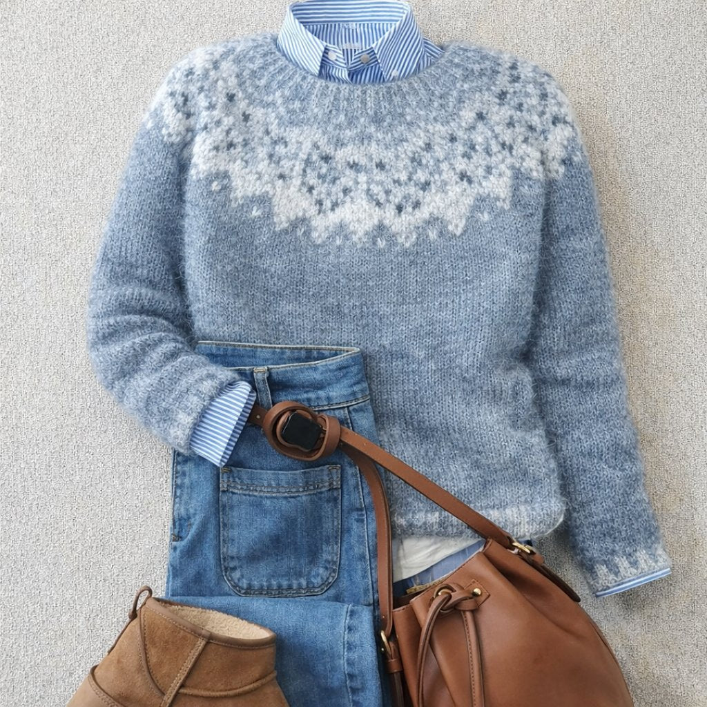 Mia - classic retro knit sweater — view 1