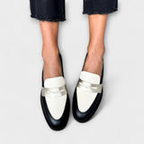 Mila - Black Metallic Moccasins — view 2