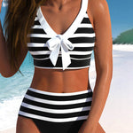 Molly - High Waisted Striped Bikini — view 1
