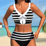 Molly - High Waisted Striped Bikini — view 3
