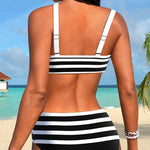 Molly - High Waisted Striped Bikini — view 4