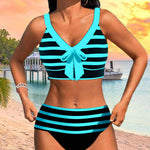 Molly - High Waisted Striped Bikini — view 8