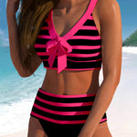 Molly - High Waisted Striped Bikini — view 9