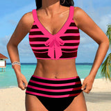 Molly - High Waisted Striped Bikini — view 11