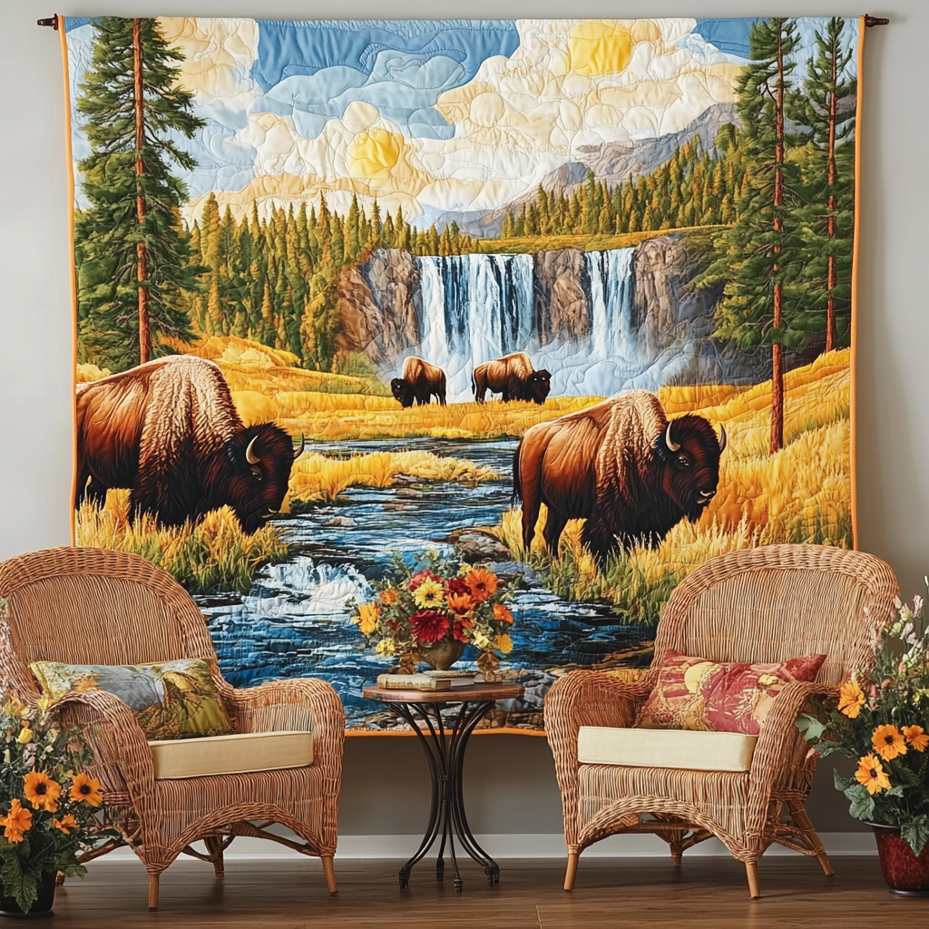 Art tapestry - Bison — view 1