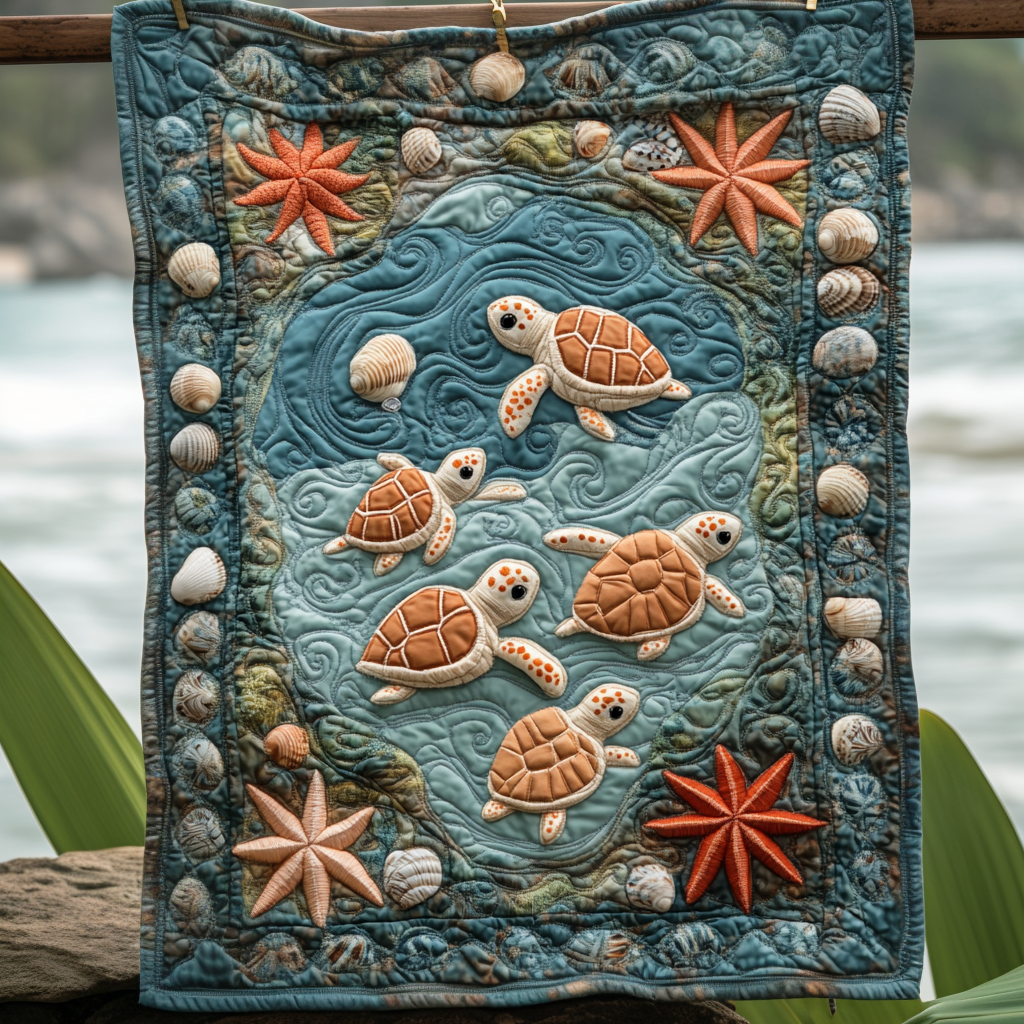 Art tapestry - Fantastic turtles — view 1