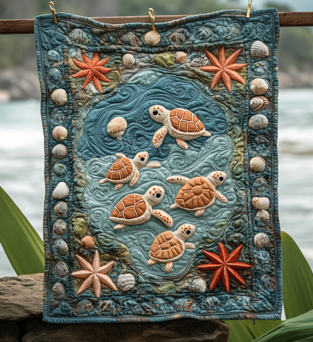 Art tapestry - Fantastic turtles — view 1